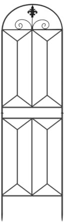 ZBJDX Pflanzenkäfige Und -Stützen Aus Metall, Pflanzenständer Mit Spalier Und 20 cm Langen, Spitzen Füßen Zum Einführen In Die Erde, Für Kletterrosen Und Clematis,Schwarz,A 200cm