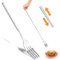 Tenedor telescópico extensible de 64,6 cm – Tenedor telescópico retráctil extensible de acero inoxidable – tenedores largos de extensión para comer, tenedor extensible para cena, tenedor de postre de