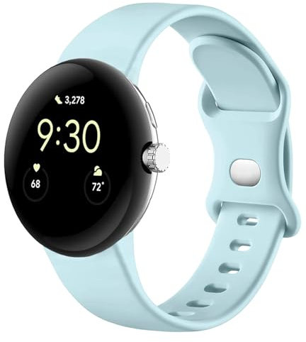 Issinlky Cinturino in Silicone Compatibile con Google Pixel Watch 41mm - Ricambio Sportivo per Uomo e Donna