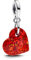 Pandora Moments Schillerndes Rotes Herz Charm-Anhänger aus Sterling Silber mit synthetischer Opal, Kompatibel Moments und ME Armbänder, 793348C01