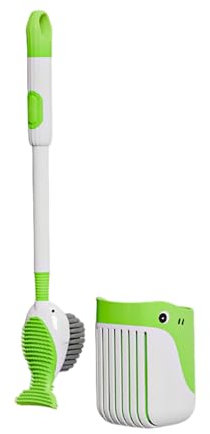 kesurpae Flexible Toilet Cleaning Brush For Curves And Corners Of Toilet ABS Toilet Brush And Holder Set Toilet Bowl, green