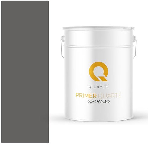 Q-COVER Quarzgrund für buntsteinputz 15 kg Dunkelgrau M06 acrylatdispersion grundiermittel innen & außen für wände und decken haftgrund grundiermittel grundierung putzgrund ca. 0,3-0,4 kg/m36