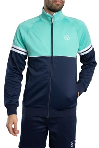 Sergio Tacchini Herren Orion-Trainingsjacke, Pool Blue/Maritime Blue/White, M
