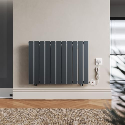 ELEGANT 800W Smart Electric Radiator Heater with WiFi Control, Energy-Efficient Wall-Mounted Panel Heater for Home & Office, UK Plug, CE/UKCA Certified, Anthracite, 600x832mm