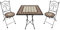 AXI Camilla Bistroset 3-teilig mit Mosaik Rot/Weiß | Bistrotisch mit 2 Stühlen | Bistro Gartenmöbel Set für Garten/Balkon/Terrasse | Balkonset/Sitzgruppe