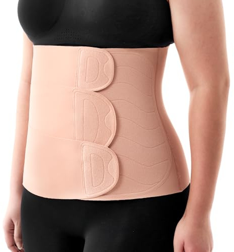 momcozy Postpartum Belly Wrap, C-Section Recovery Belt 3D Abdomen Lifting | & Ergonomic Back Support, Invisible Seamless Belly Binder for Post Partum Recovery, Daily Wear & Exercise