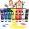 Taricor 8 Farben Fingerfarben Kinder Ungiftig, 8 x 75ml Fingermalfarben mit Schwammaufsatz für Kinder Baby Handabdruck Fußabdruck Set, Geschenk zur Früherziehung von Kindern, Handgemachte Malerei