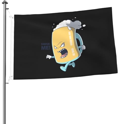 Wütende Bierkrug-Flaggen für draußen, 60 x 90 cm, doppelseitig, strapazierfähig, Bannerflagge für Haus, Hof, Festival, Outdoor, Gartendekoration, Willkommensflagge