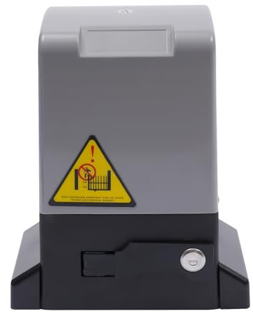 Juego de accionamiento para puerta corredera, 370 W, máx. 600 kg, accionamiento automático para puerta de garaje, motor eléctrico con 2 mandos a distancia para garajes, almacenes, fábricas