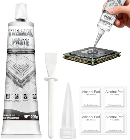 HONTAOK 200g Thermal Paste, Pâte Thermique Processeur, Pate Thermique pc, Il Possède UNE Excellente Conductivité Thermique et CPU、GPU、 Variété D'appareils, de Puces etc