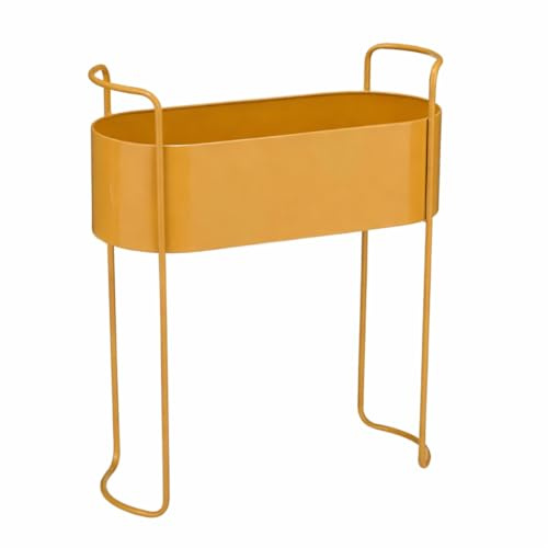 MICA Decorations Moritz Pflanzenständer – Pflanzentopf für Blumen und Zimmerpflanzen – Für den Innenbereich – 55 x 24 x 65 cm – Eisen – Braun