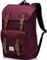 VASCHY Rucksack Herren Damen, Wasserabweisend Vintage 15.6 Zoll Daypack Schulrucksäcke Mädchen Jungen Teenage für Reisen Arbeit Täglicher Gebrauch Burgund
