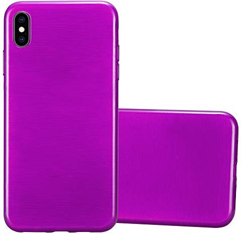 Cadorabo Custodia per Apple iPhone XS MAX in LILLA - Morbida Cover Protettiva Sottile di Silicone TPU con Bordo Protezione - Ultra Slim Case Antiurto Gel Back Bumper Guscio
