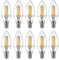 NCC-Licht 10 x LED Filament Leuchtmittel Kerzen 4W fast 40W E14 klar warmweiß 2700K (4 Watt klar, 10 Stück)