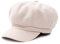 DORRISO Mode Damen Baske Baskenmütze Gestrickte Schirmmütze Frühling Herbst Winter Mütze Weiche Maler Mütze Barett Mütze Achteckiger Hut 54-60CM Beige