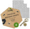 ecolly Bienenwachstücher 3er-Set (S, M, L), Bienenwachspapier, Beeswax Wrap, Plastikfrei & wiederverwendbar, OHNE Jojobaöl, inklusive Knopf & Baumwollfaden - Shoji Kumiko
