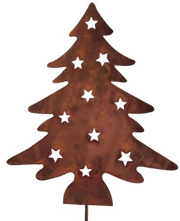 Gartenstecker Rost Weihnachtsbaum