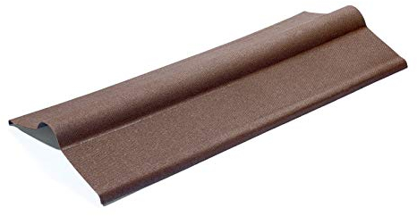 Onduline Firsthaube 1 m Länge, passend für ONDULINE Easyline, Ondalux, Base und Duro/S Platten (intensiv braun)