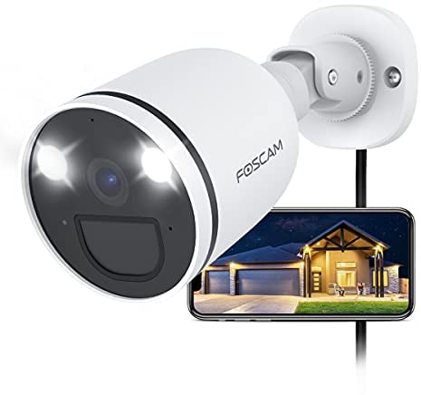 Foscam 2K 4MP Security Camera Outdoor with Spotlight, 2.4G & 5G Wifi Camera, Spotlight Camera, Color Night Vision, Siren Alarm, AI Human & PIR Detection, 2 Way Audio, IP66 Weatherproof