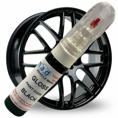 TOUCH UP PAINT FOR V W / AUDI GLOSS BLACK WHEEL CAR PAINT 30ML TOUCH UP BOTTLE 30ML (JUST PAINT)