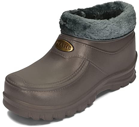 PLAME Gummistiefel Gefüttert Herren Gummistiefel Gefüttert Damen EVA Stiefel Warme Gummistiefel Regenstiefel 36-46 EU (Graphite, 45)