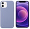 THBY Cover per iPhone 12 Mini, Custodia Antiurto Gomma Gel Silicio Liquido con Fodera Tessile Microfibra Morbida Custodia Silicone Protettiva Cover per iPhone 12 Mini. (Viola, per iPhone 12 Mini)