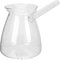 Yardwe Decaf Coffee Turkish Glass Coffee Pot, Glass Tea Pot with Handle Clear Side Handle Glass Coffee Pot Heat Resistant for Coffee, Tea, Chocolate, Milk (450ml) Espresso Machine