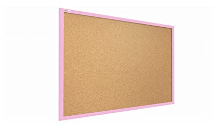 ALLboards Pinnwand mit Rosa Holz Rahmen 90x60cm Korktafel Korkwand Pinnwand Kork