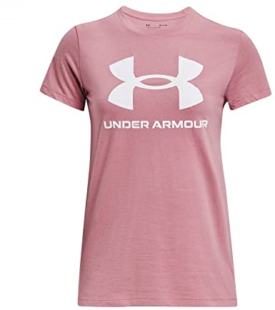 Under Armour Live Sportstyle Graphic T-Shirt à Manches Courtes et col Rond, Opaque, (697) Rose Elixir / / Blanc, XS Femme