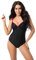 Selente My Secret K7234 Costume Mare/Piscina Intero Donna con Ferretti Taglie Forti, Nero/Fucsia, 44