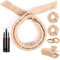 Heatless Curlers Headband, 7 PCS Heatless Curls Set, Soft Velour Heatless Hair Curler, Hair Curlers No Heat for Short & Long Hair (Khaki, 7Pcs)