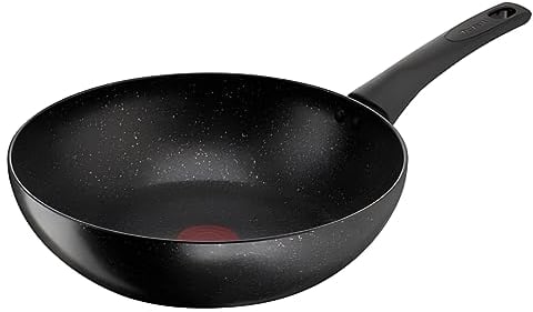 Tefal Titanium Stone Wok 28 cm, High-Performance Non-Stick Coating, All Hobs Including Induction, E1051945