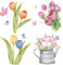 GORGECRAFT 4Stk Tulpen-Fensteraufkleber 16cm Frühling Sommer Fensteraufkleber Schmetterling Blume Fensteraufkleber Abnehmbare Glastür-Abdeckungsfolie Für Zuhause Partyzubehör Glasdisplay-Dekoration