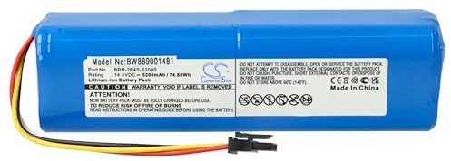 vhbw Akku kompatibel mit Dreame D9, D9 Pro, F9, L10 Pro, D10, D10 Plus, D10s, D9 Max, L10 Home Cleaner Heimroboter (5200 mAh, 14,4 V, Li-Ion)