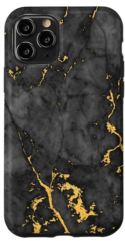 Black and Gold Rock Pattern Case for iPhone 11 Pro