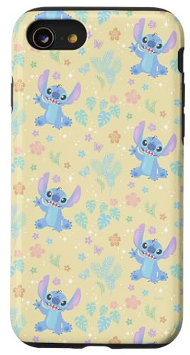 Disney Stitch Spring Easter Tropical Flowers and Butterflies Case for iPhone SE (2020) / 7 / 8