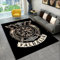 TSMMB Wikinger Teppich Wohnzimmer Kurzflor 100X150 3D Teppich Nordische Mythologie Schlafzimmer Flauschig Rechteckiger rutschfest,Kinderzimmer Teppich Jungen Waschbar,B17