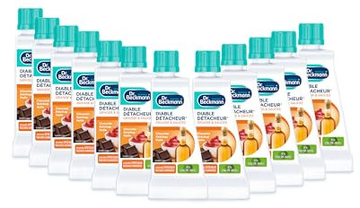 Dr. Beckmann - Diable Détacheur Graisse & Sauces - 50 ml - Taches d'Huile, Beurre, Sauce Tomate, Ketchup - Solvants Spéciaux - Efficace et Pratique - Lot de 12