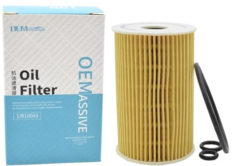 Original Ölfilter für Volkswagen Golf Touran Tiguan, 03L115562 HU7008z Ölfilter Replacement für Audi A3 A4 A6 Q3 Q5