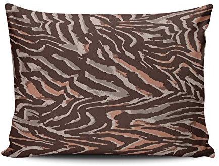 Dekokissen Kissenbezüge Abstrakte Afrikanische Wildtier-Zebrahaut Kissenhülle Premium Sofakissen Bezug Superweicher Zierkissenbezüge Für Stuhl Wohnzimmer Bett 40X60Cm