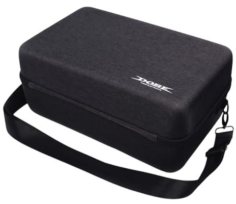 LYEAA Étui de transport rigide pour PS5 Slim avec boîte de protection antichoc et bandoulière, Noir , 11.22x9.45x3.94inch