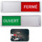 Panneaux de Porte Ouvert/Fermé, 17,7x5.2cm Enseigne Coulissante Magnétique Ouvert/Fermé Enseignes Décoratives d’argent pour Réunion Toilettes École Bureaux WC Salle de Bain, avec 2 Adhésives Rondes