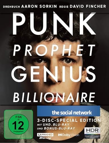 The Social Network: 4K Ultra HD Blu-ray + Blu-ray / Limited Steelbook