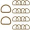 SOFPLATE 1 Box 20Pcs 1 Inch Metal D Ring Buckle Bronze D Ring Extra Thick 4mm Antique Brass Heavy Duty Non-welded Hooks Strap D-rings for Sewing Webbings Backpacks Keychains Pet Collars DIY Crafts