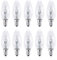 28W E14 Halogen Bulbs, Pack of 10 Small Screw Candle Bulbs, Dimmable Eco Halogen Light Bulb Warm White 2700K, 380LM, 230V