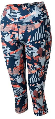Dare 2B Influential II 3/4 Damen-Yoga-Leggings, Schillerndes Sketch Geo, 42