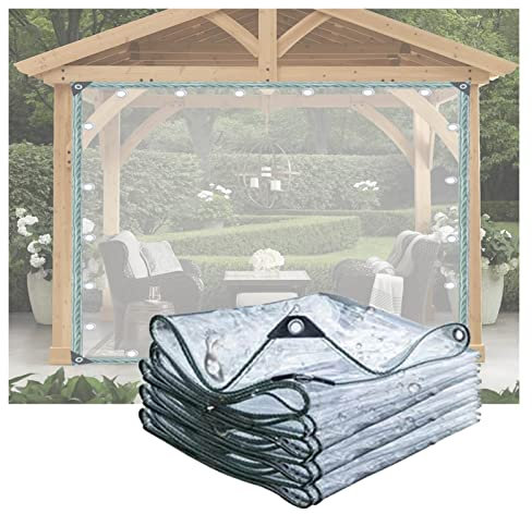Outdoor Gartenpavillon Wasserdicht Plane Vorhang mit Ösen Wetterbeständig Panel für Pergola oder Veranda 1,8x2,5m