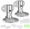 Geila Magnetischer Türstopper, Stahl-Türstopper, oval, Bodenmontage, mit Schrauben und selbstklebenden Pads, Wandmontage, Türstopper, Türhalter, Metall, Chrom, 2 Stück, geeignet für Zuhause, Hotel