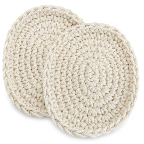THWAYHC Seifenkissen 2er Set aus 100% Baumwolle – Waschbare Seifenunterlage für Feste Seife & festes Shampoo – Saugfähig, plastikfrei & wiederverwendbar – 12 × 10 cm – Natur/Beige