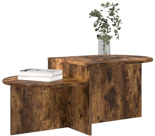 vidaXL Couchtisch Geräucherte Eiche 100 x 50 x 40 cm Holzwerkstoff, Wohnzimmer, moderner Couchtisch, minimalistisches Design, stylisches Zentrum für Deko und praktische Nutzung